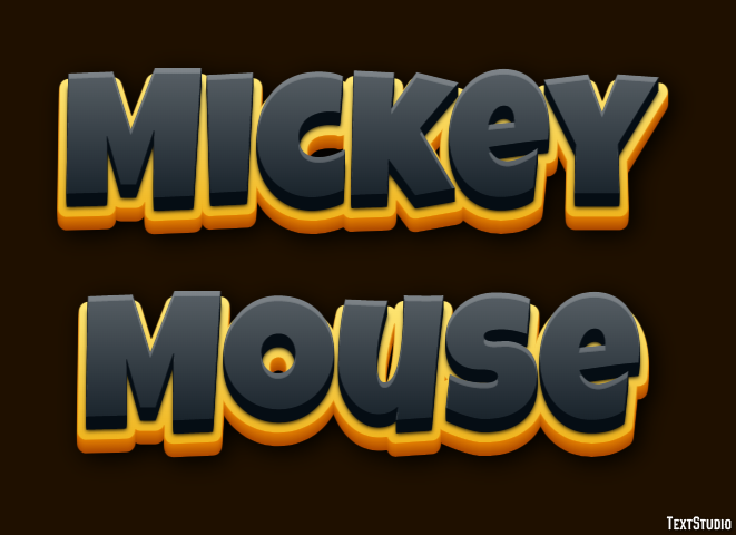 Mickey Mouse Text Effect