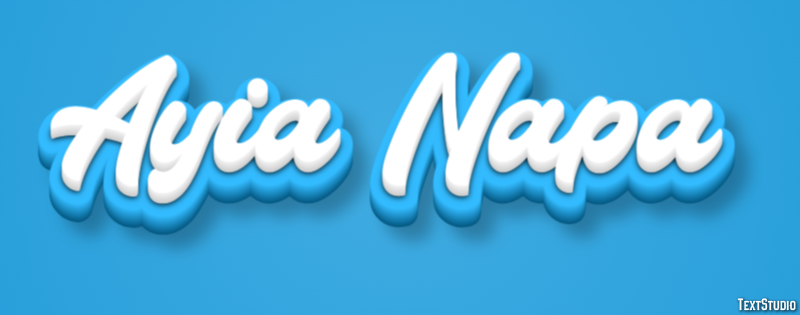 Ayia Napa Effetto testo