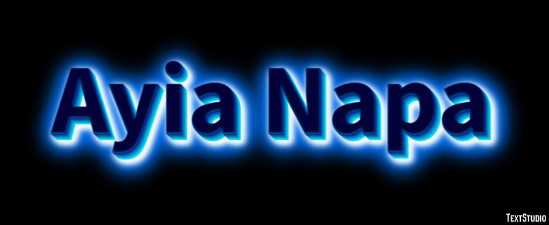 Ayia Napa Effetto testo