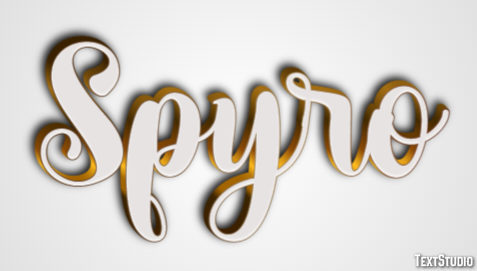 Spyro Efecto de texto