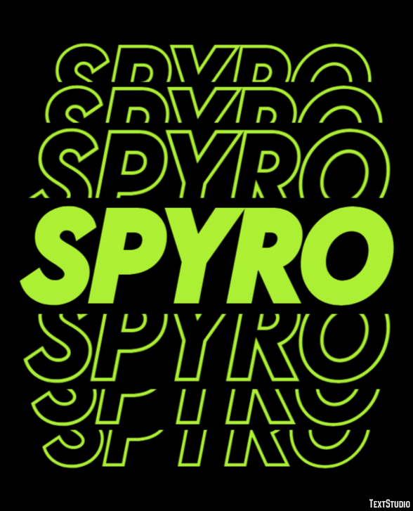 Spyro Efecto de Texto