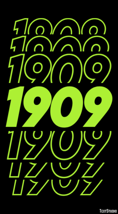 1909 Texteffekt