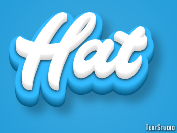 Hat Efeito de texto