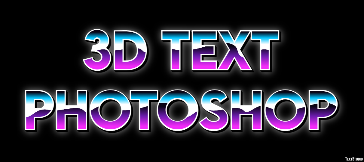 3d Text Photoshop Text effect