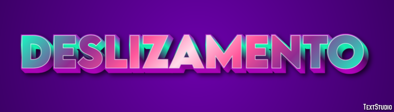 Deslizamento Efeito do texto