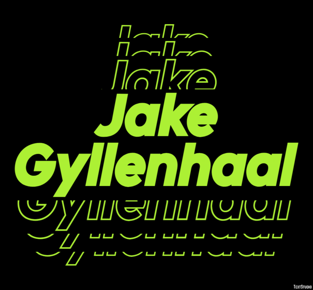 Jake Gyllenhaal Tekst effect