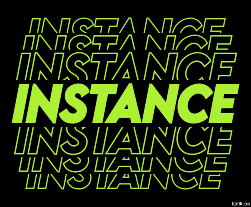Instance Text Effect