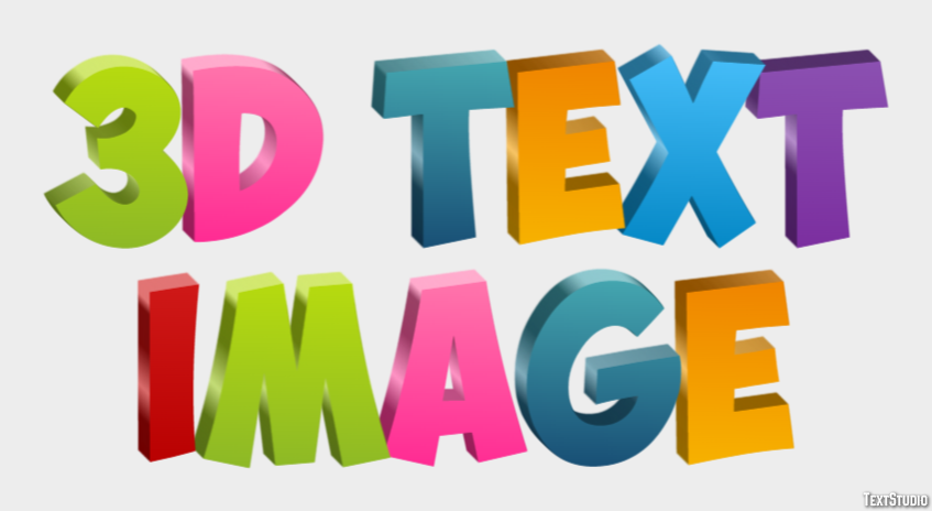 3d Text Image Effetto testo