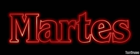 Martes Efecto de Texto