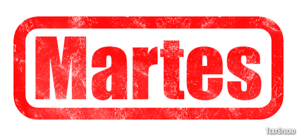 Martes Efecto de Texto