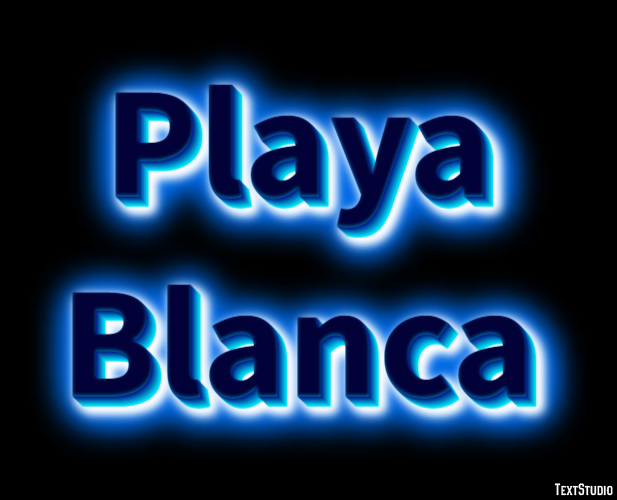 Playa Blanca Efekt tekstowy