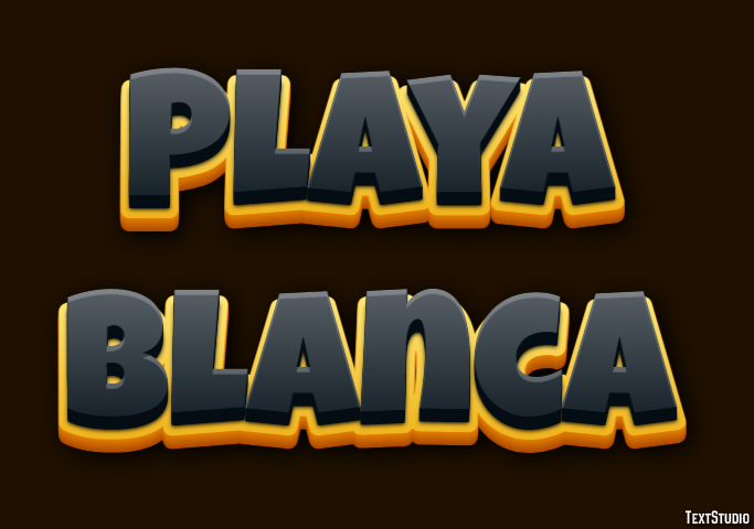 Playa Blanca Efekt tekstowy
