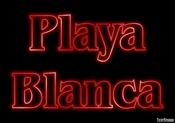 Playa Blanca Efekt tekstowy