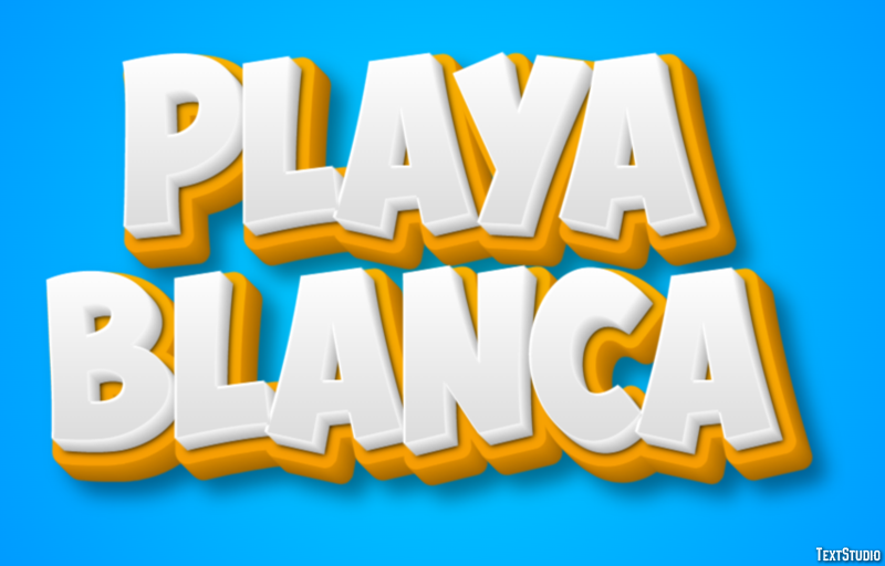 Playa Blanca Efekt tekstowy