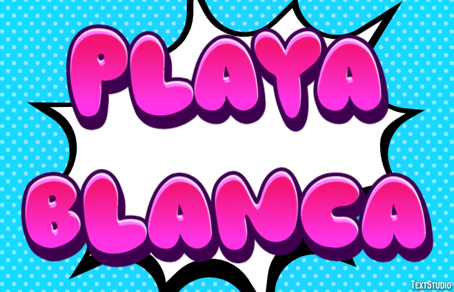 Playa Blanca Tekst Effect