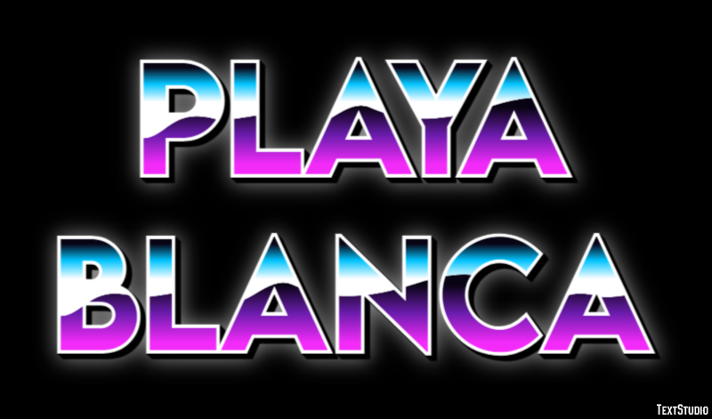 Playa Blanca Tekst Effect