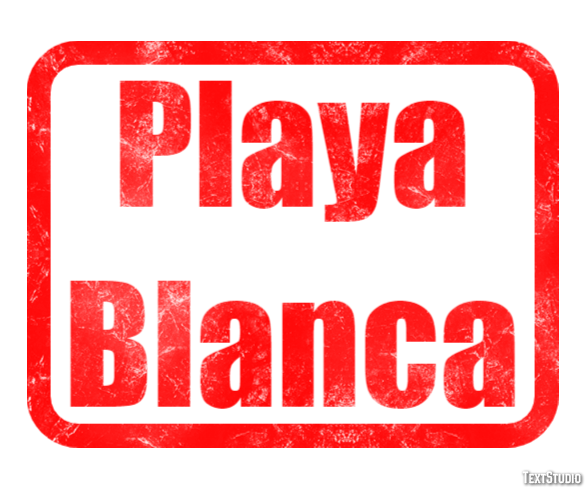 Playa Blanca Efekt tekstowy