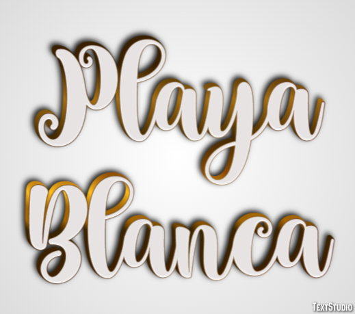 Playa Blanca Efekt tekstowy