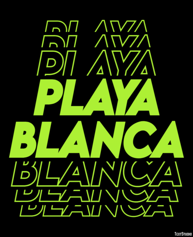 Playa Blanca Tekst Effect