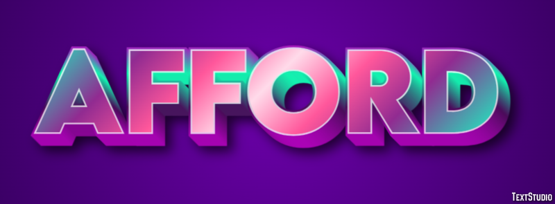 Afford Text Effect