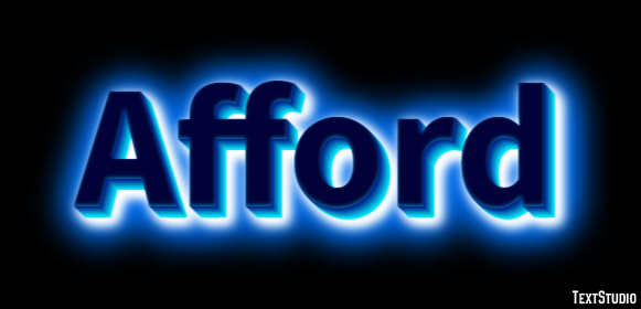 Afford Text Effect