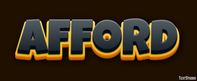 Afford Efecto de Texto