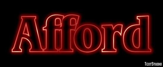 Afford Text Effect