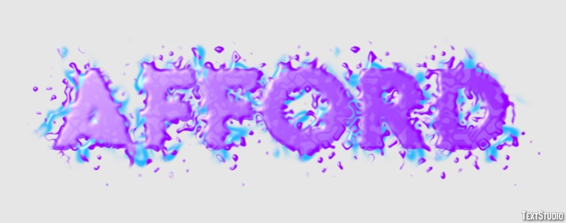 Afford Эффект текста