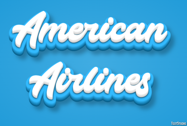American Airlines Effetto testo