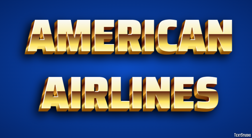 American Airlines Effet de Texte