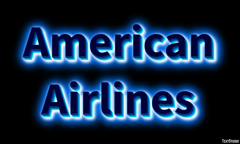 American Airlines Effetto testo