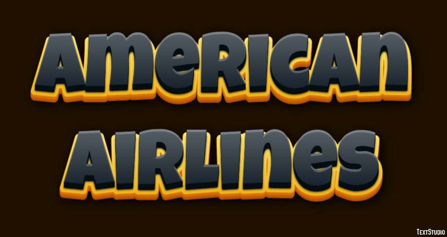 American Airlines Effetto testo