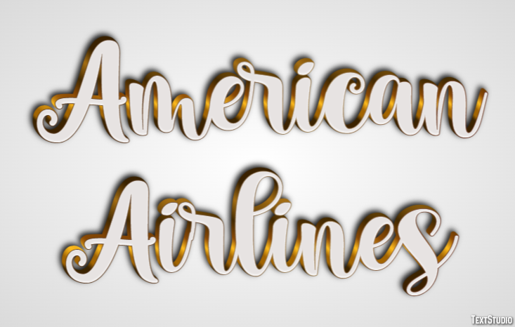 American Airlines Text Effect
