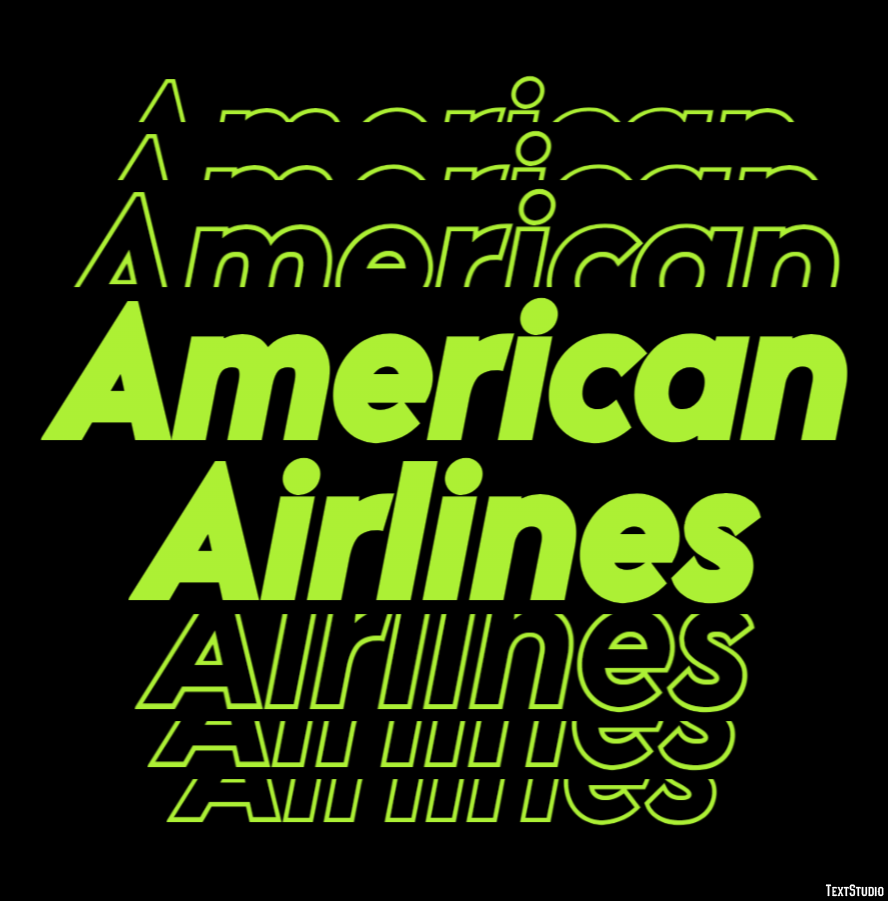 American Airlines Metin Efekti