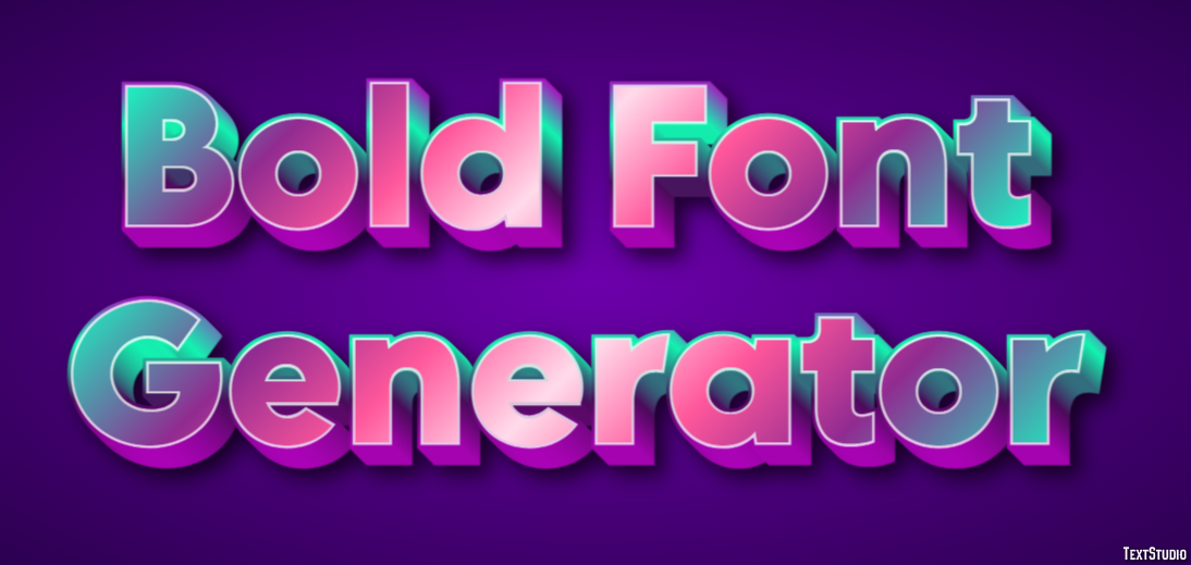Bold Font Generator Effetto testo
