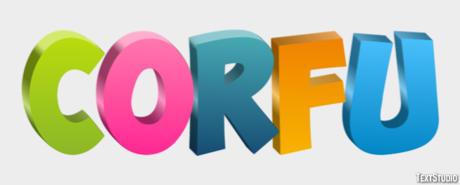 Corfu Effet de Texte