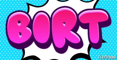 Birt Text effect