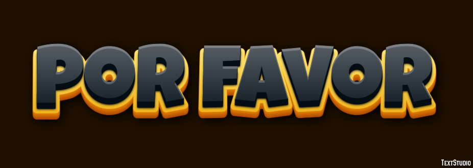 Por favor Text Effect