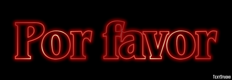 Por favor Efeito de texto