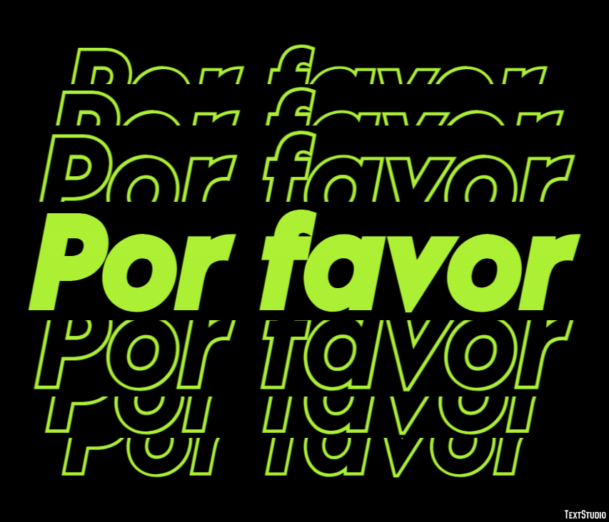 Por favor Effet de Texte
