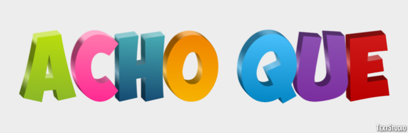 Acho que Text effect