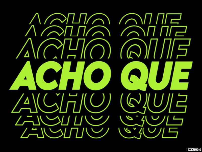 Acho que Text effect