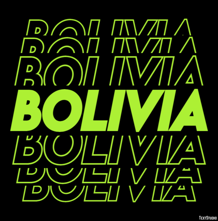 Bolivia Efecto de texto