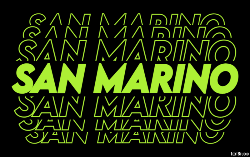San Marino Efekt tekstowy