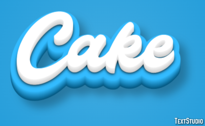 Cake Эффект текста