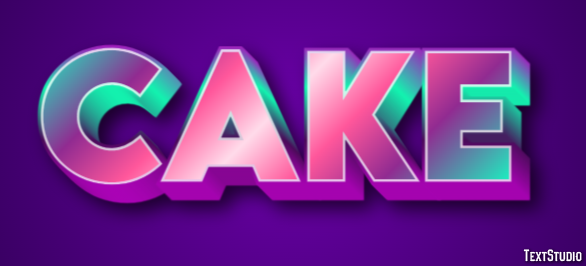 Cake Эффект текста