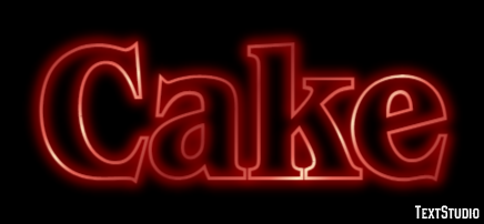 Cake Эффект текста