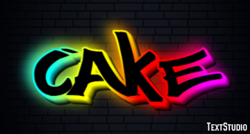 Cake Эффект текста