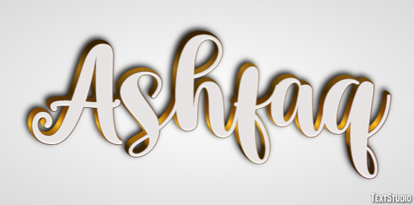 Ashfaq Text Effect