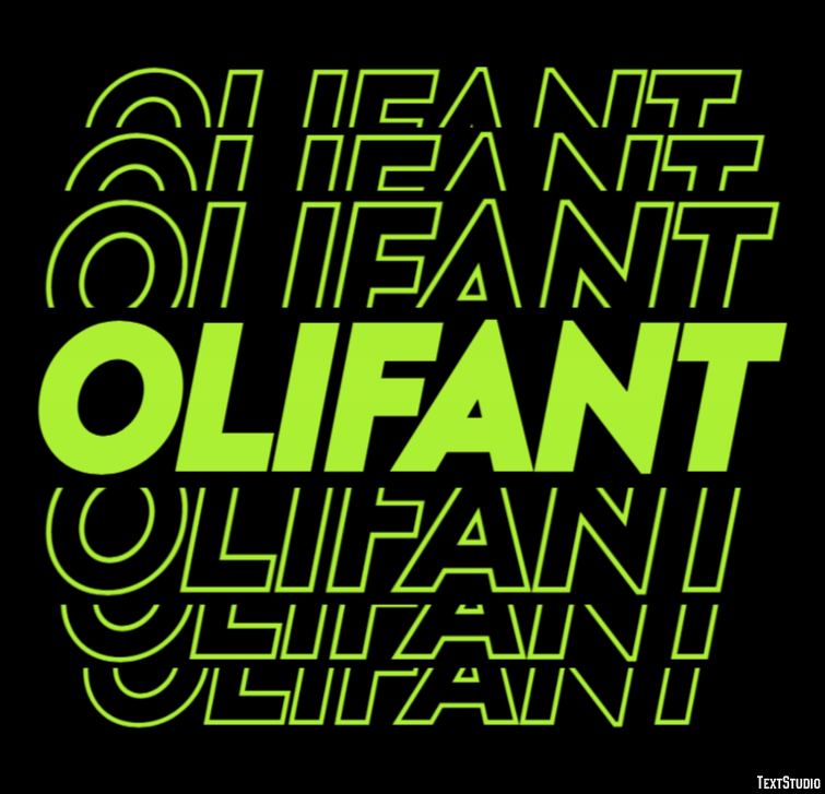 Olifant Tekst Effect